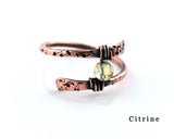 Dandelion Wish Wrap Ring - Copper
