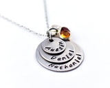 Three Name Stamped Necklace