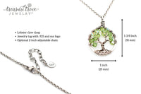 Silver Alexandrite Tree of Life Crystal Necklace (June)