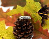 Thick Band Leaf Stacker Ring