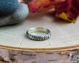 Thick Band Leaf Stacker Ring