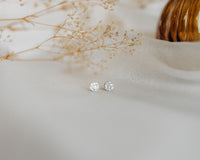 Hammered Flat Round Studs